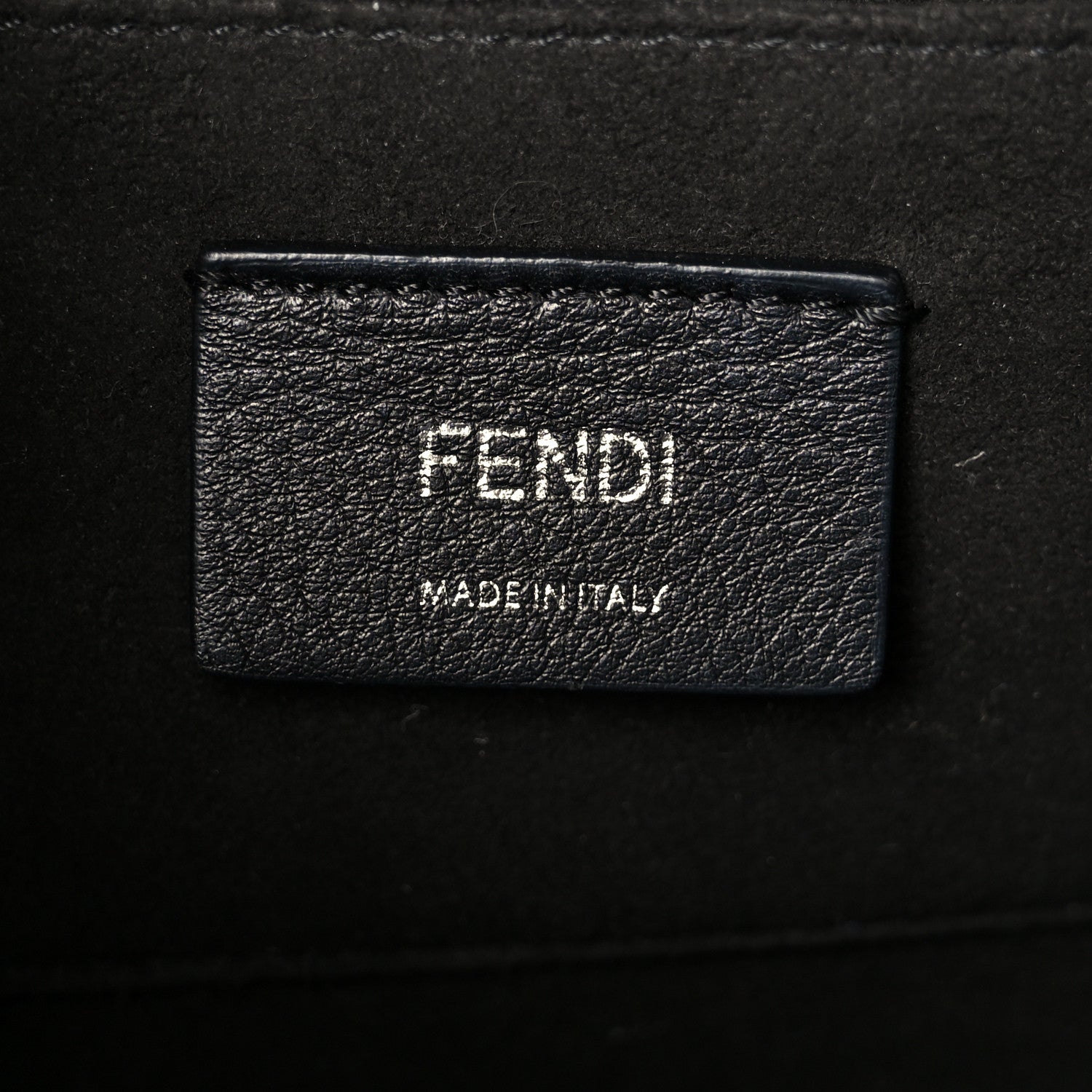 Fendi Vitello Century Velvet F is Fendi FF Small Kan I Shoulder Bag Black Tobacco 6 of 11