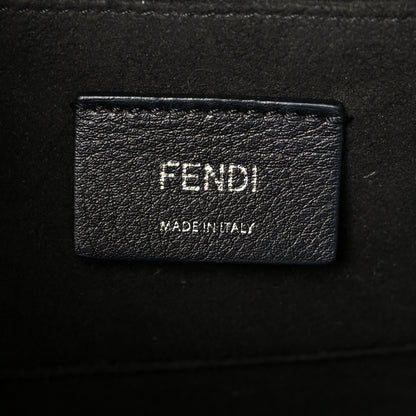 Fendi Vitello Century Velvet F is Fendi FF Small Kan I Shoulder Bag Black Tobacco 6 of 11