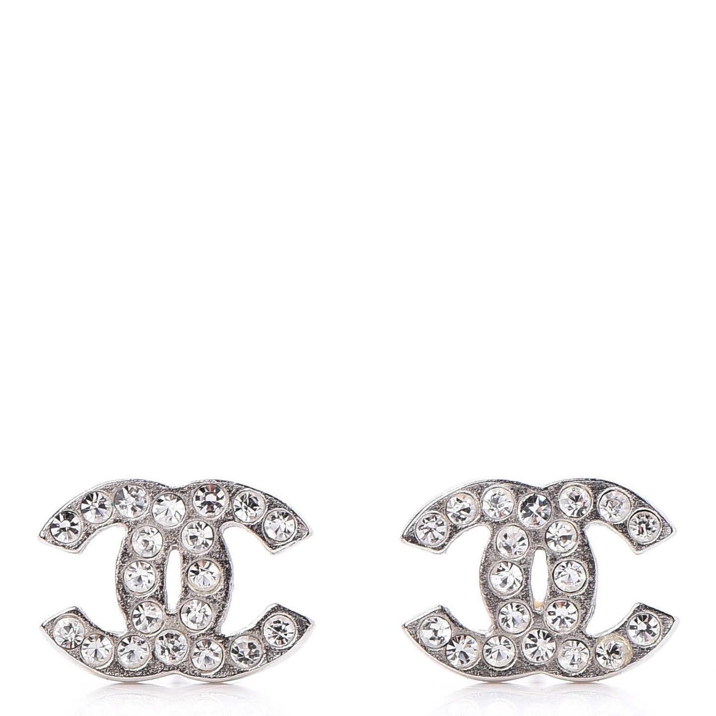 Crystal Mini Timeless CC Earrings Silver