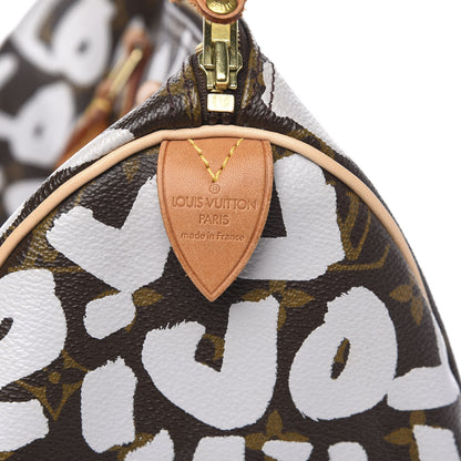 Louis Vuitton Monogram Graffiti Speedy 30 Silver 6 of 13