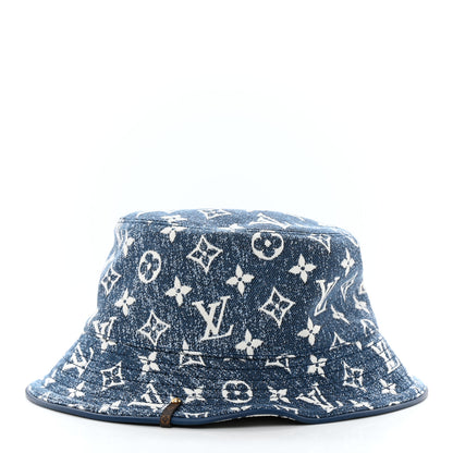 Louis Vuitton Monogram Denim Jacquard Bob Bucket Hat S Blue 5 of 8