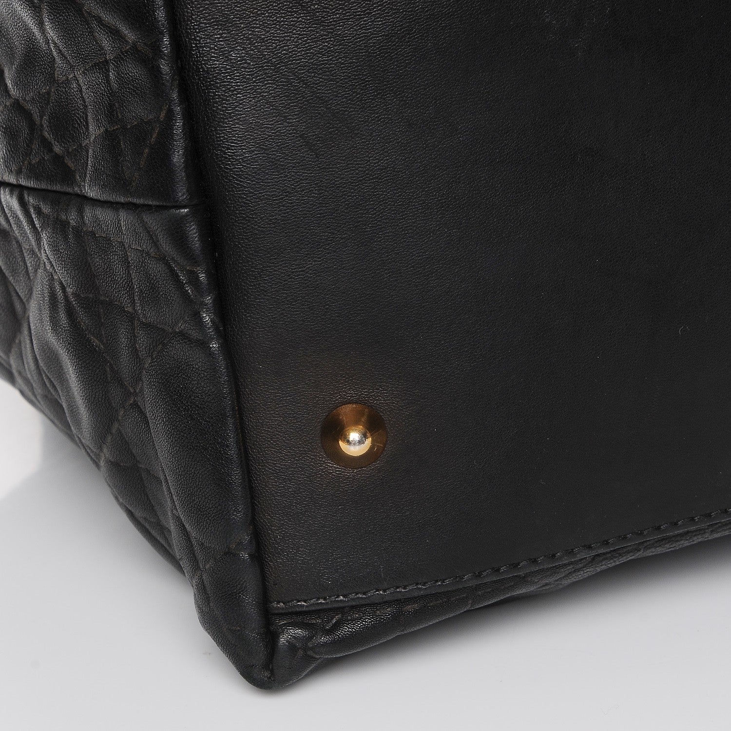 Christian Dior Lambskin Cannage Large Soft Lady Dior Shopping Tote Black 8 of 8