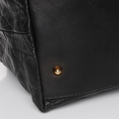 Christian Dior Lambskin Cannage Large Soft Lady Dior Shopping Tote Black 8 of 8