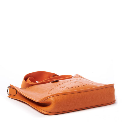 Hermes Taurillon Clemence Evelyne II PM Orange 3 of 7