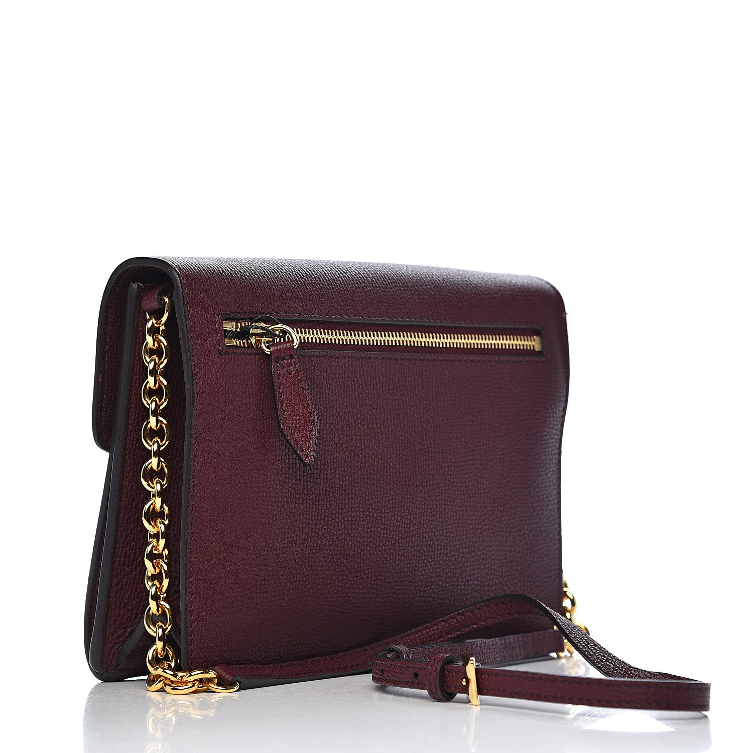 Burberry Grainy Calfskin Small Macken Crossbody Bag Mahogany Red 3 of 10