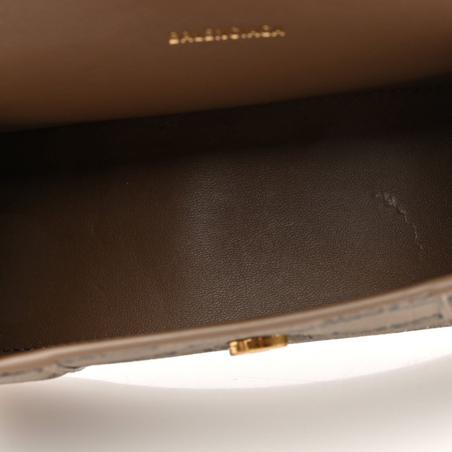 Balenciaga Coated Canvas BB Monogram Hourglass Top Handle Bag XS Beige Brown 5 of 9
