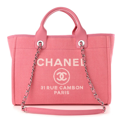 Chanel Mixed Fibers Small Deauville Tote Pink 2 of 10