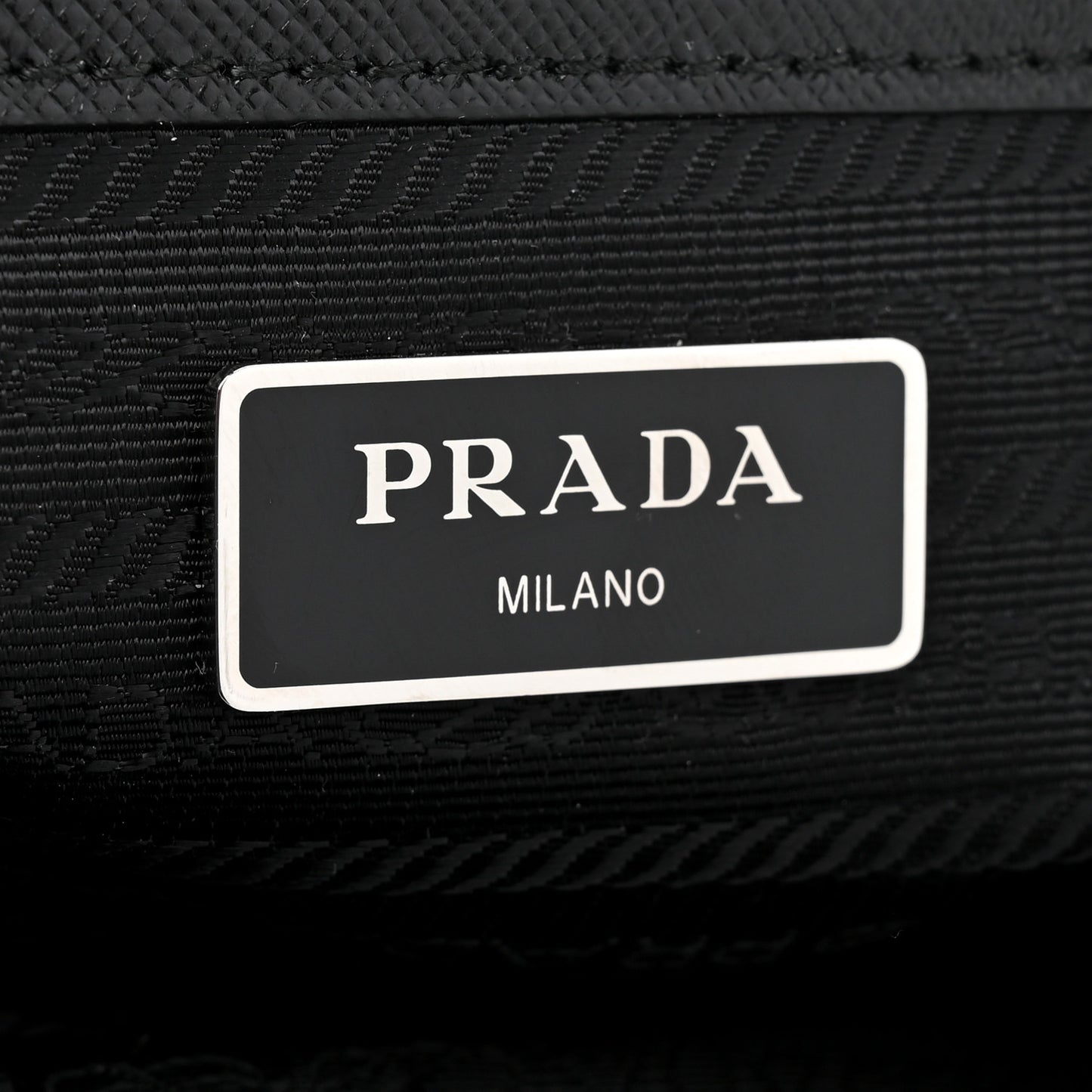 Tessuto Nylon Saffiano Small Backpack Black