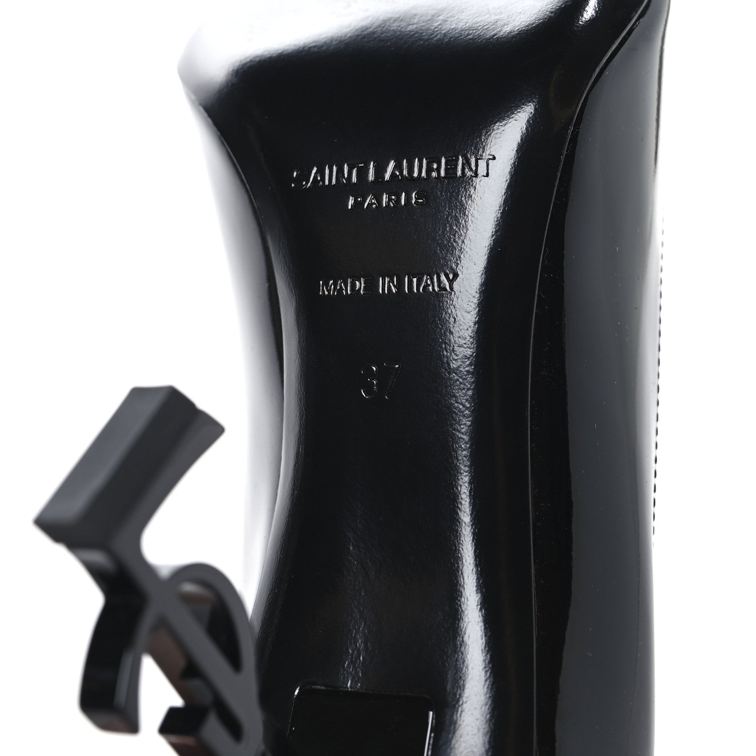 Saint Laurent Patent Opyum 85 Pumps 37 Black 8 of 10
