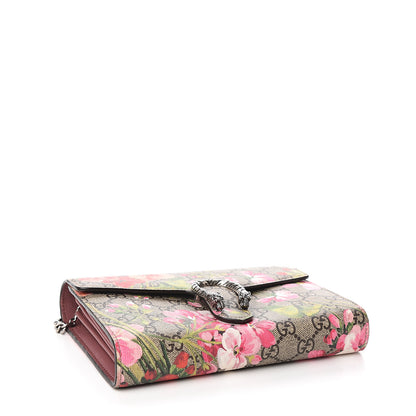 Gucci GG Supreme Monogram Blooms Mini Dionysus Chain Wallet Beige Multicolor Dry Rose 3 of 13