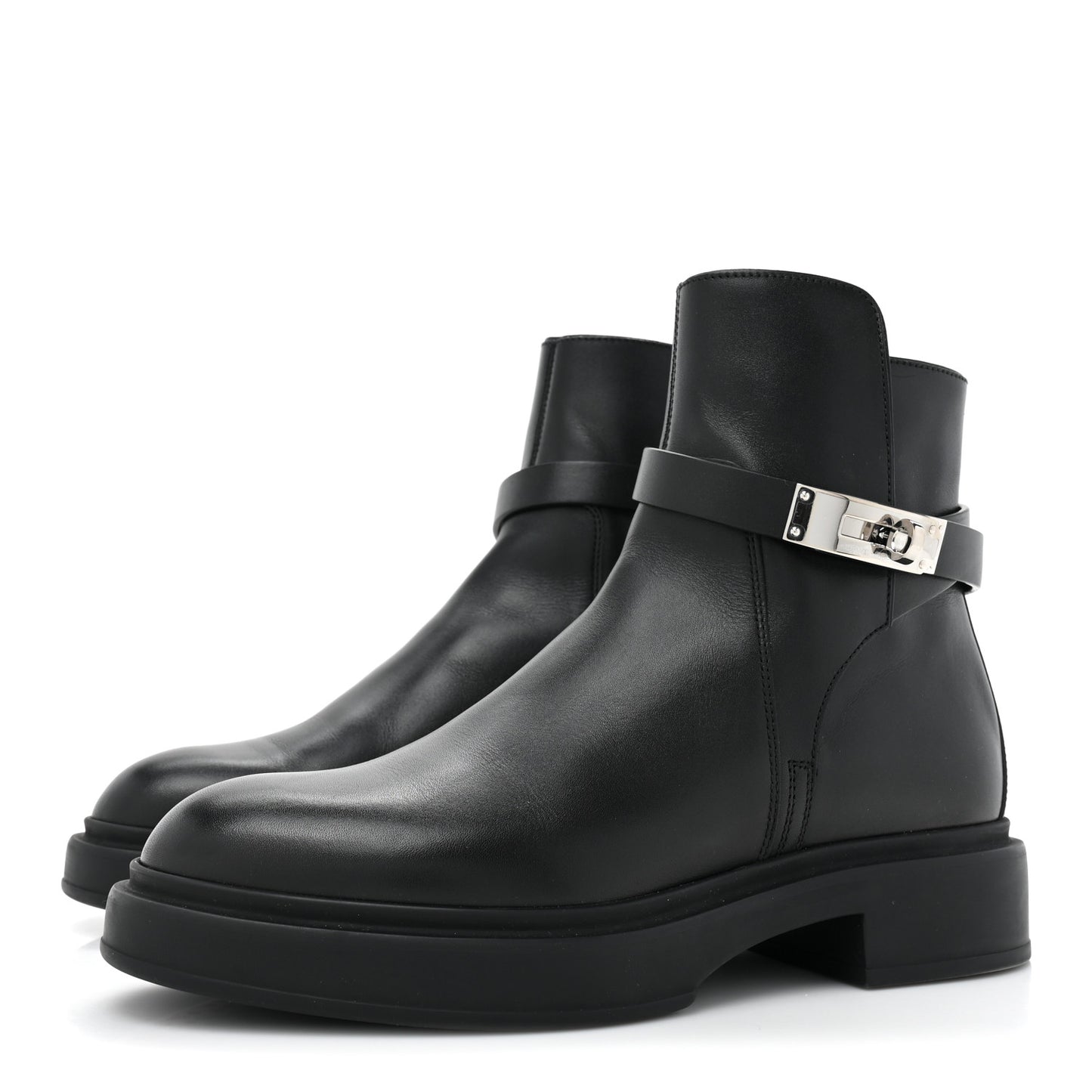 Calfskin Veo Ankle Boots 36 Black