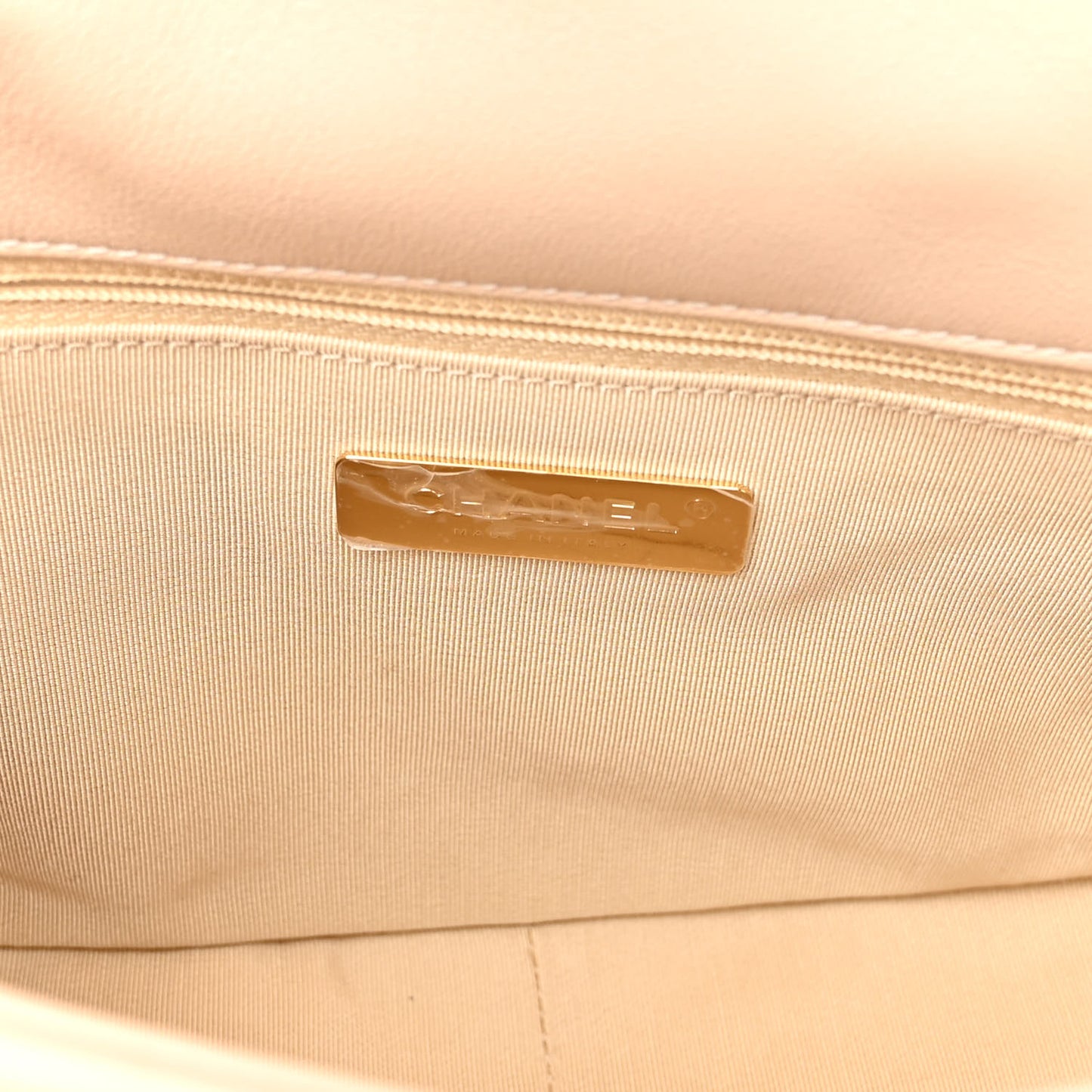Lambskin Quilted Medium Chanel 19 Flap Beige