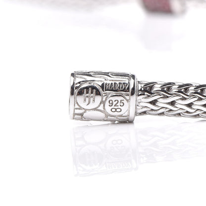 John Hardy Sterling Silver Red Spinel 4 Station Classic Chain Bracelet 5 of 5