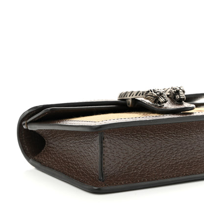 Gucci Monogram Jumbo GG Textured Dollar Calfskin Super Mini Dionysus Shoulder Bag Camel Ebony New Acero 9 of 11