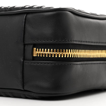 Miu Miu Softy Logo Embossed Small Chain Shoulder Bag Black 10 of 11
