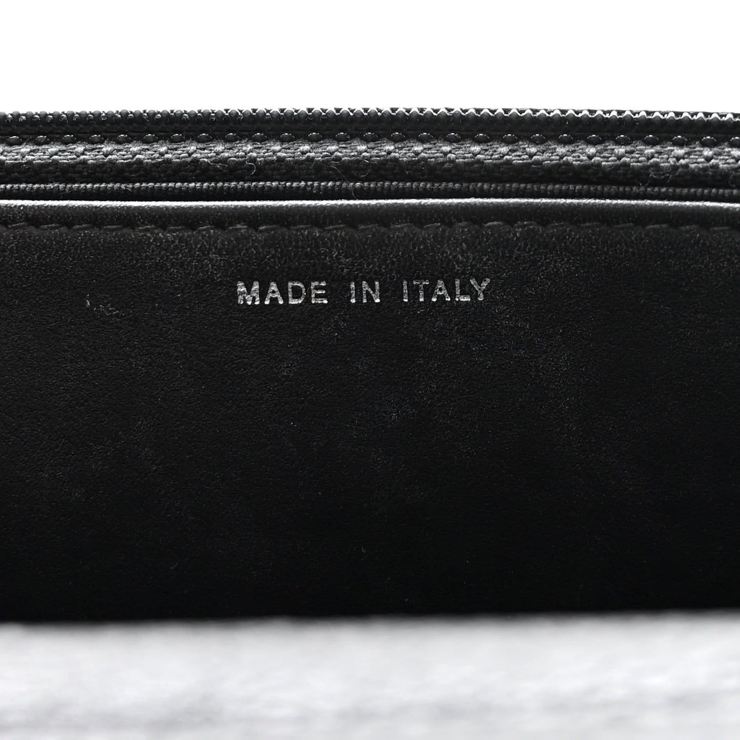 Crumpled Calfskin Quilted Wallet On Chain WOC So Black