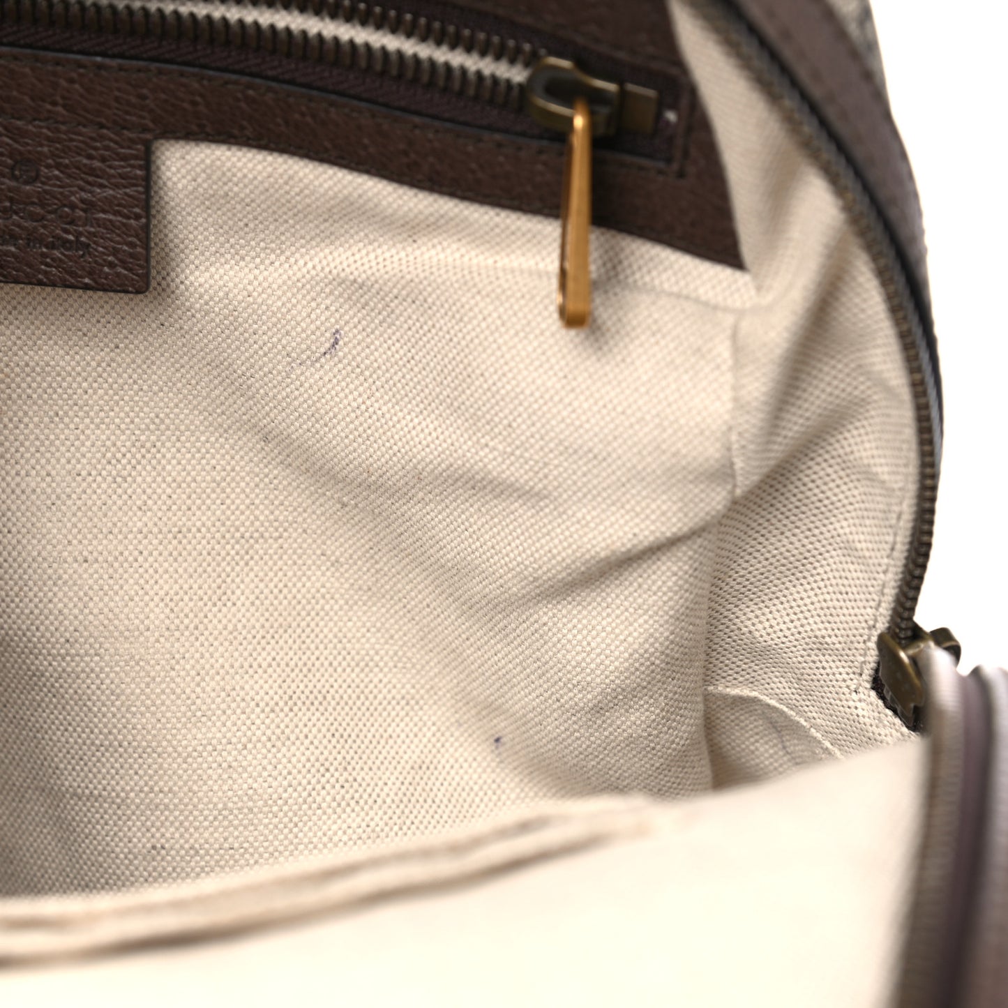 GG Supreme Monogram Calfskin Web Small Ophidia Day Backpack Beige Ebony New Acero