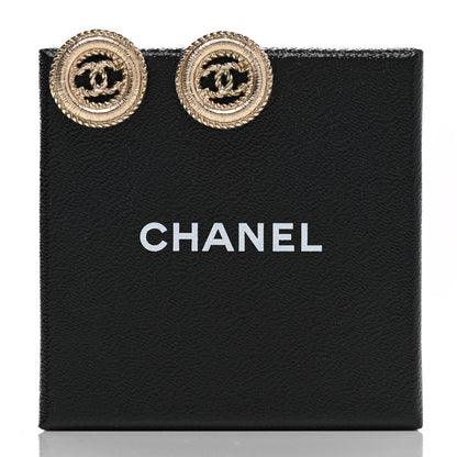 Chanel Twisted CC Earrings Light Gold 5 of 5