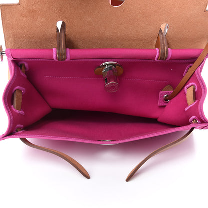 Hermes Vache Hunter Toile Herbag Zip 31 PM Magnolia Fauve 5 of 11