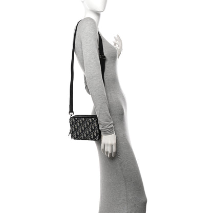 Christian Dior Oblique Pouch Beige Black 2 of 13