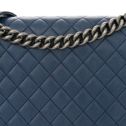 Chanel Lambskin Quilted New Medium Boy Flap Blue 8 of 17