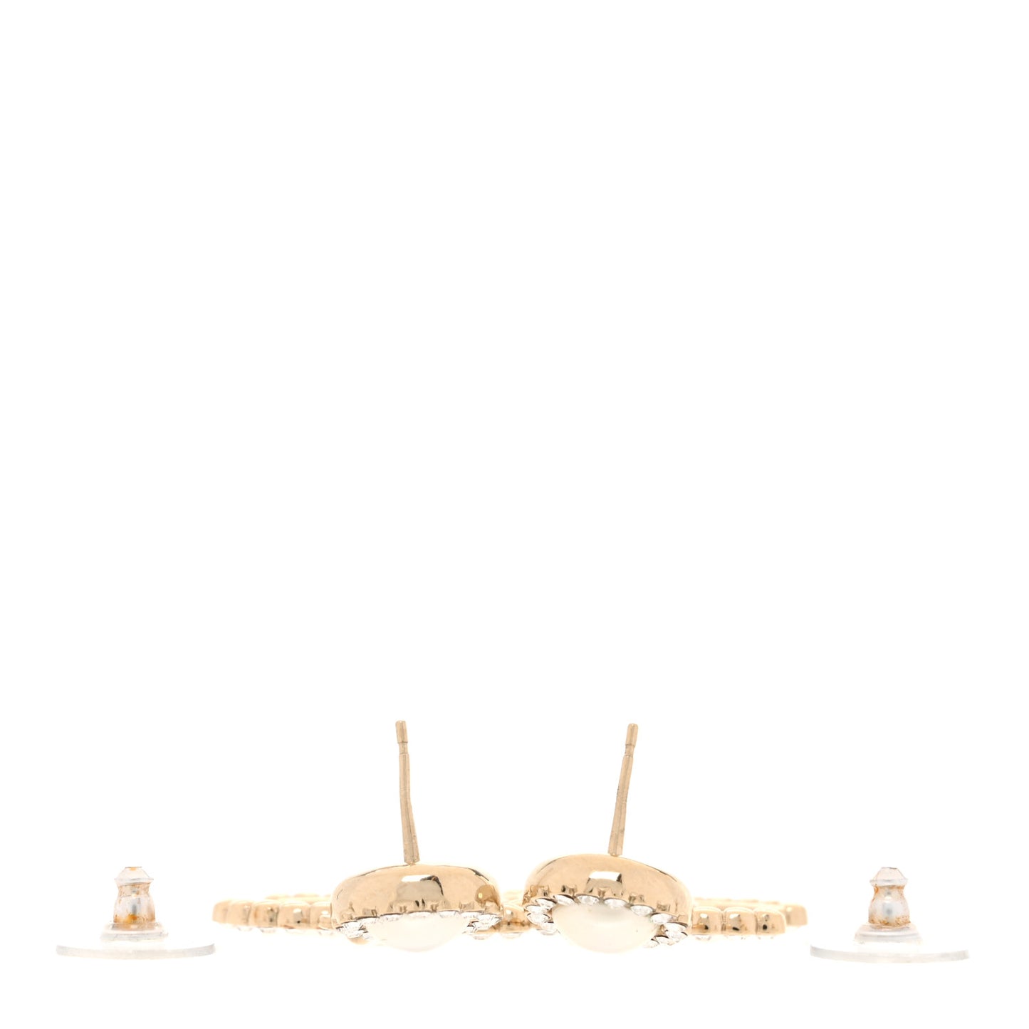 Crystal Pearl Bow-tiful CC Drop Earrings Gold