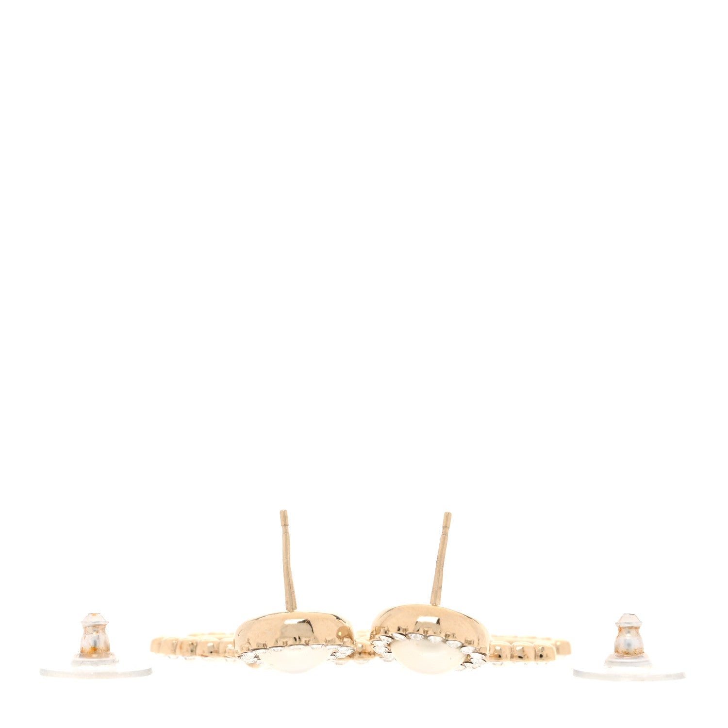 Chanel Crystal Pearl Bow-tiful CC Drop Earrings Gold 3 of 6