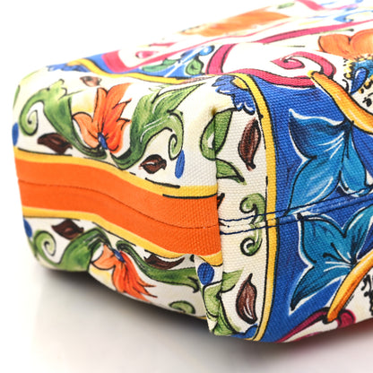 Dolce & Gabbana Canvas Majolica Printed Bambino Bag Multicolor 8 of 9