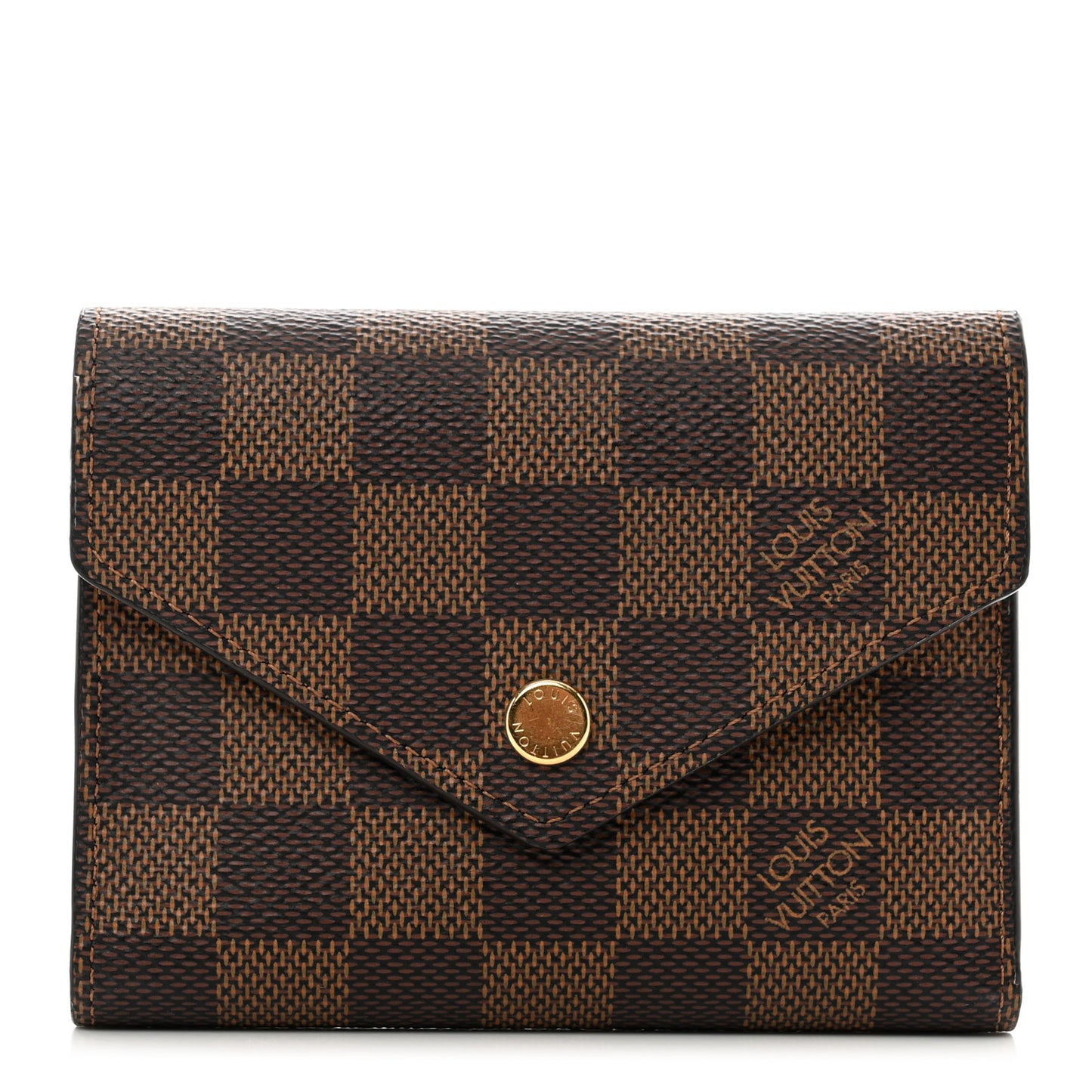 Damier Ebene Victorine Wallet Rose Ballerine