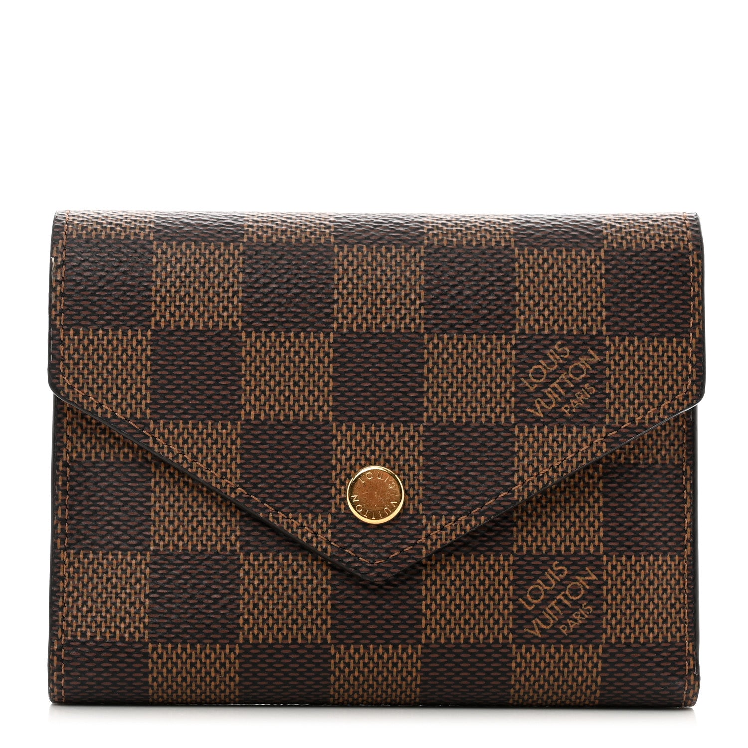 Louis Vuitton Damier Ebene Victorine Wallet Rose Ballerine 1 of 7