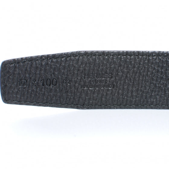 Hermes Box Clemence Reversible 32mm H Belt 100 Black 5 of 6