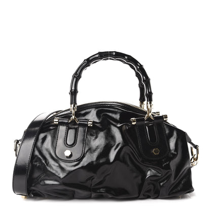 Gucci Dialux Pop Bamboo Top Handle Tote Black 1 of 10