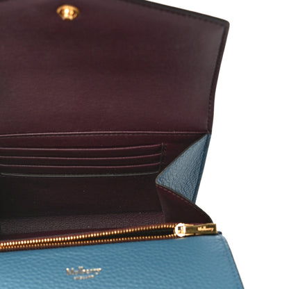 Mulberry Small Classic Grain Medium Harlow Wallet Steel Blue 5 of 12