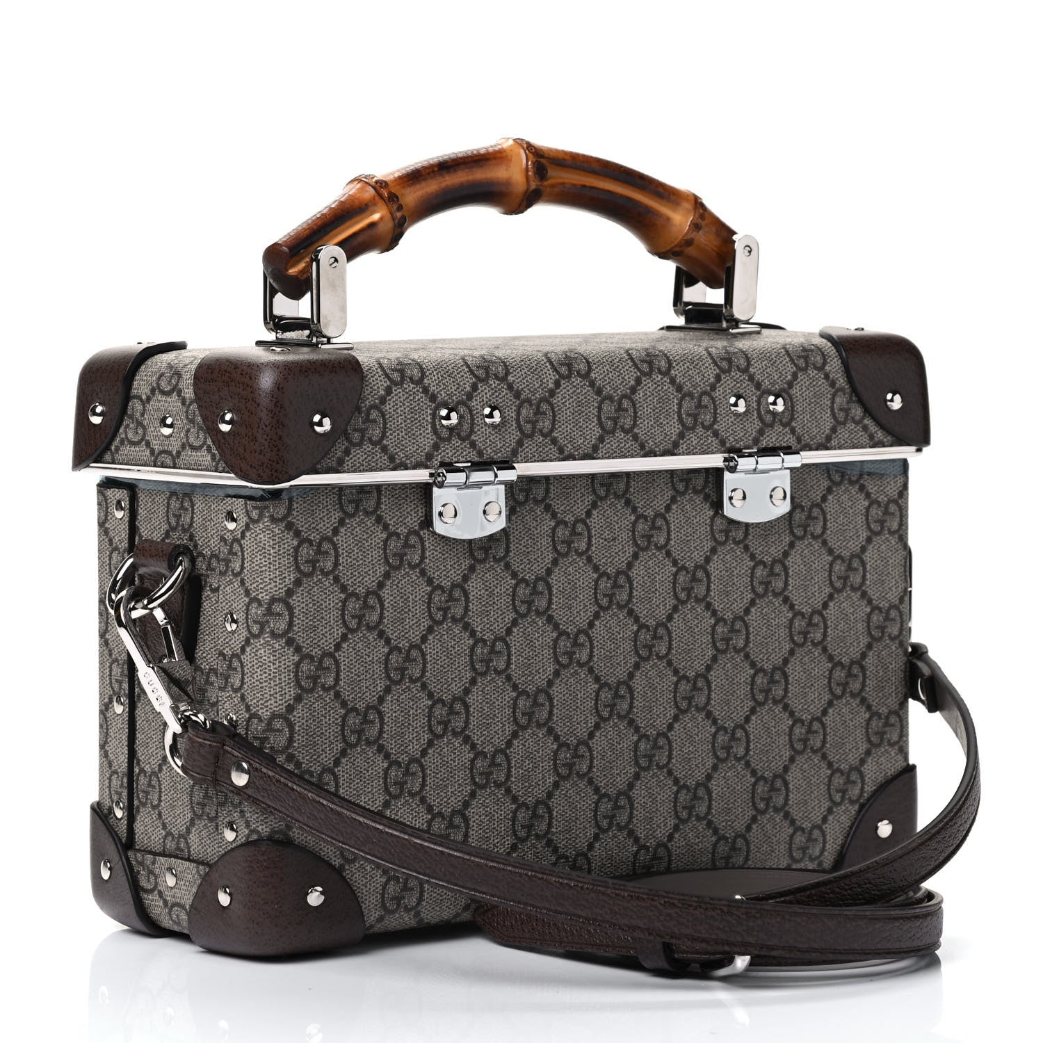 Gucci GG Supreme Monogram Globe-Trotter Beauty Case Brown 2 of 4