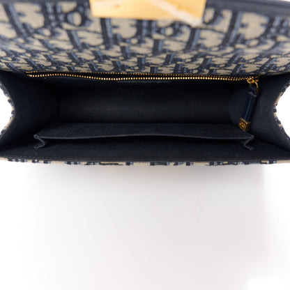 Christian Dior Oblique 30 Montaigne Chain Flap Bag Blue 5 of 13