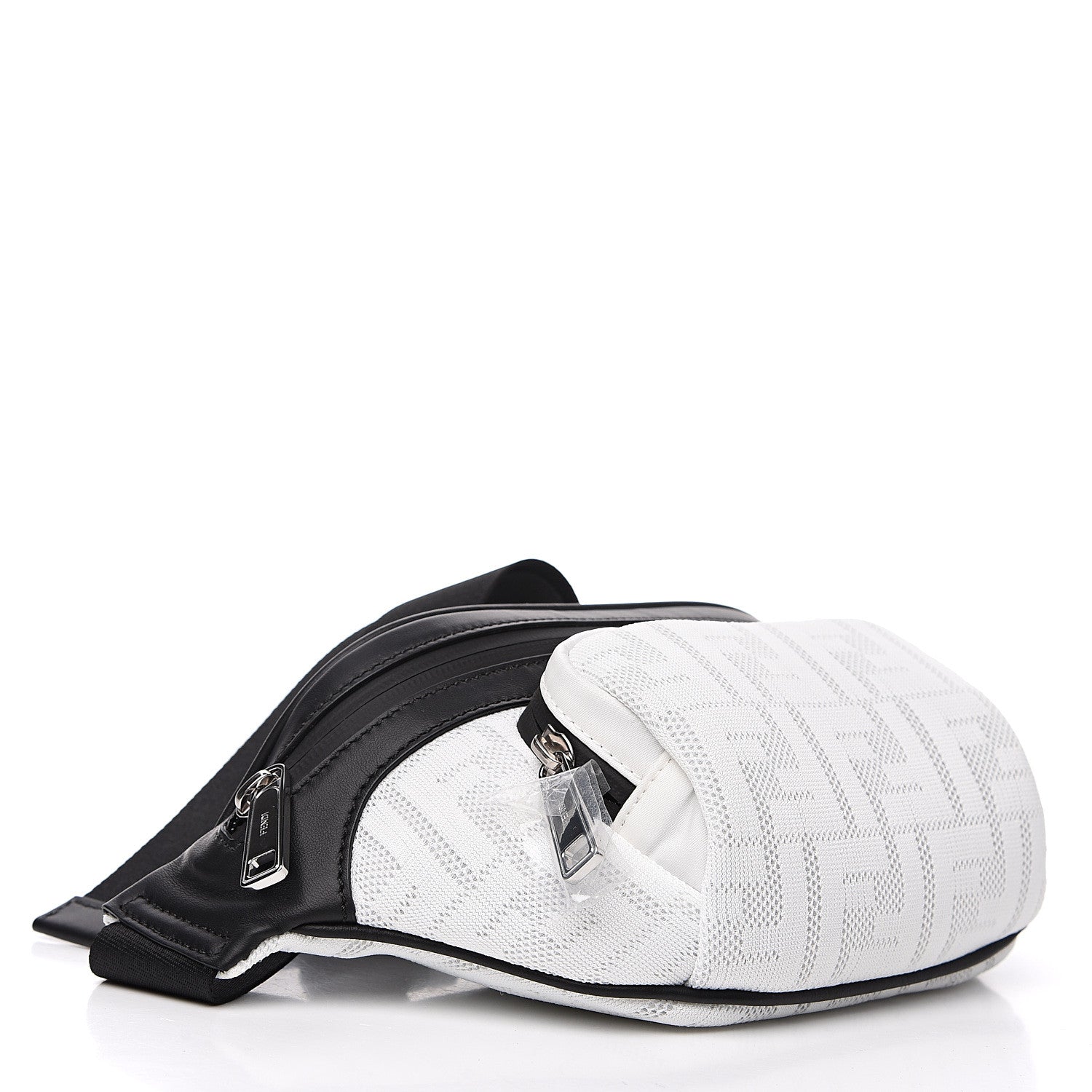 Fendi Neoprene Mesh Vitello Grace FF Pocket Belt Bag White 3 of 8
