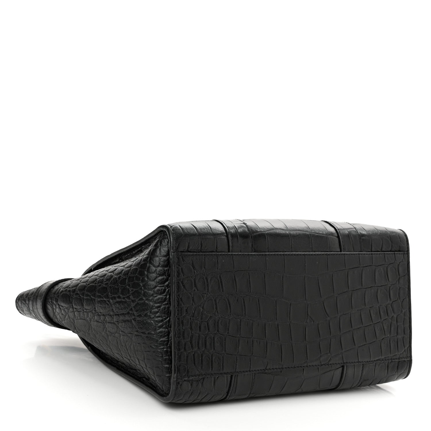 Mulberry Crocodile Embossed Calfskin Small Zipped Bayswater Black 4 of 9