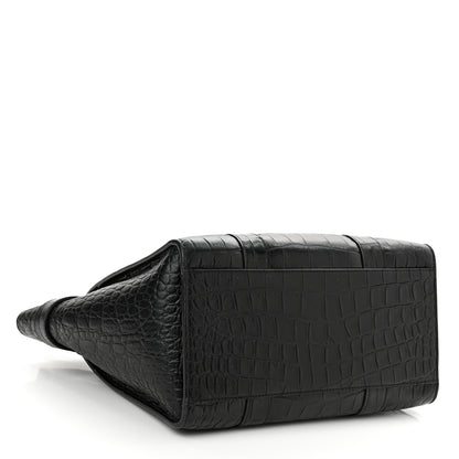 Mulberry Crocodile Embossed Calfskin Small Zipped Bayswater Black 4 of 9