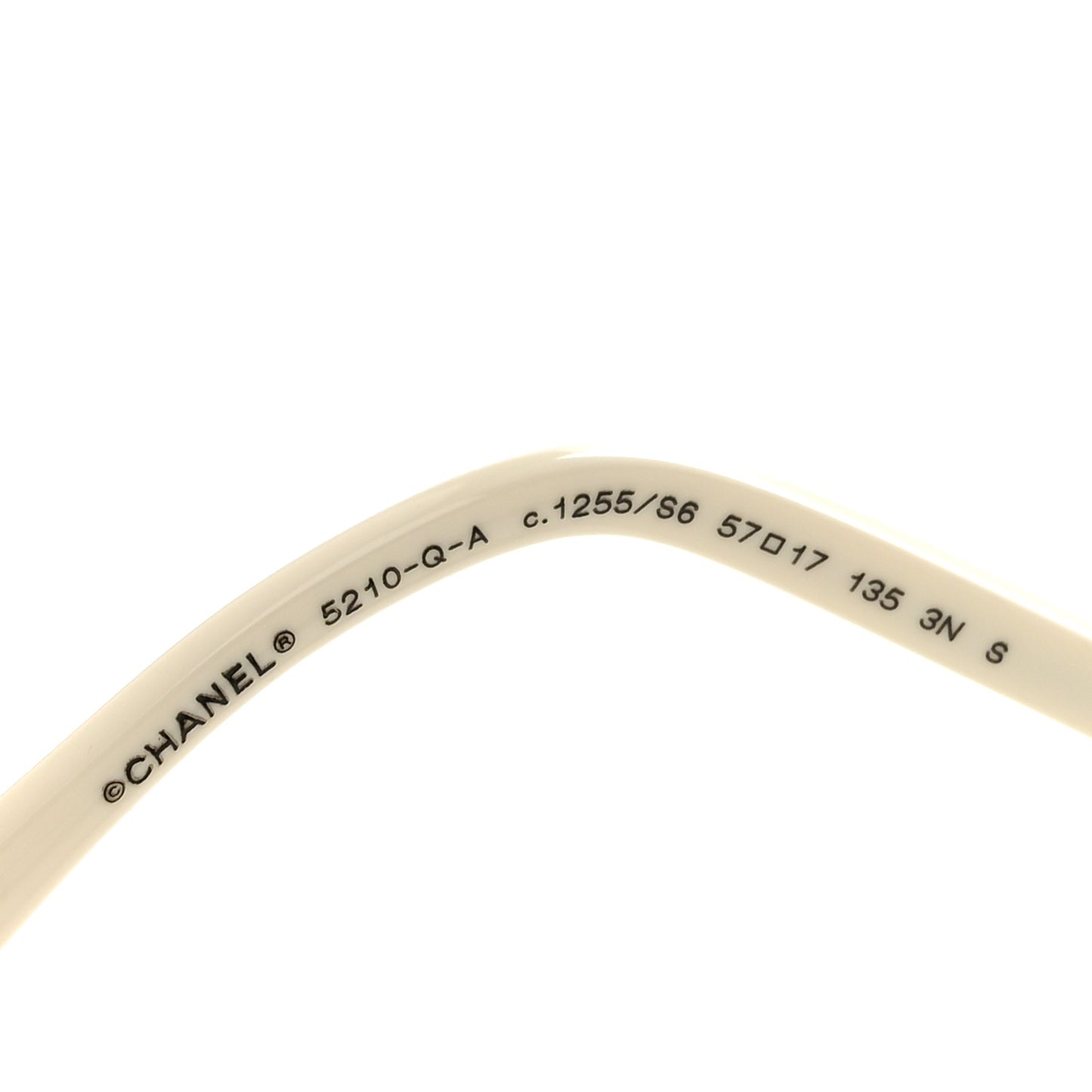 Acetate Metal Lambskin Square Chain Sunglasses 5210-Q-A White
