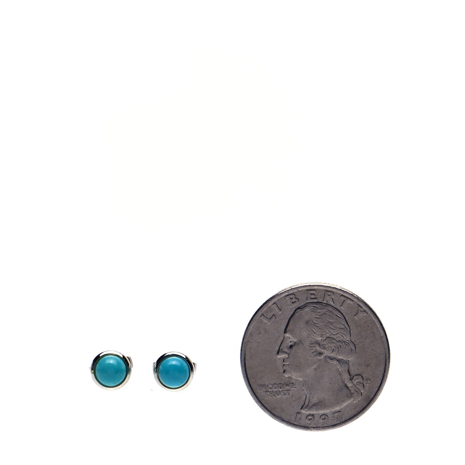 Tiffany Sterling Silver Turquoise Color By The Yard Earrings 2 of 7