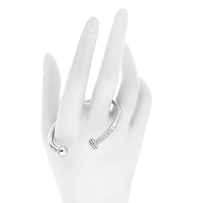 Piaget 18K White Gold Diamond Possession Open Bangle Bracelet 3 of 8