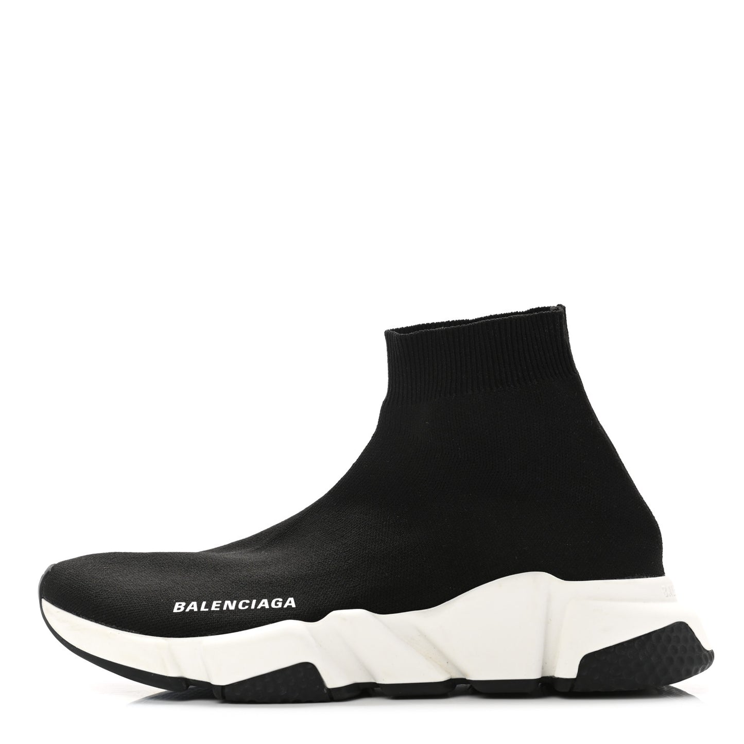 Neoprene Knit Womens Speed Sneakers 38 Black White