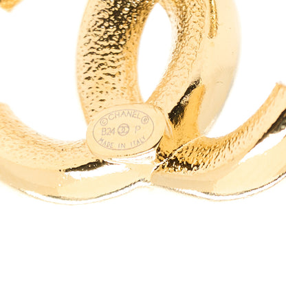 Chanel Enamel CC Logo Earrings Gold Black White 4 of 5