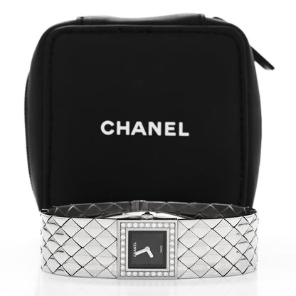 Chanel Stainless Steel Diamond 19mm Matelasse Quartz Watch 5 of 5