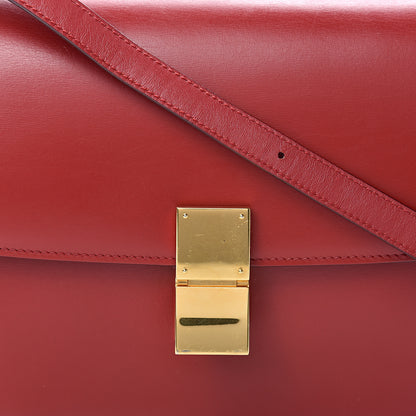 Celine Box Calfskin Medium Classic Box Flap Bag Red 7 of 11