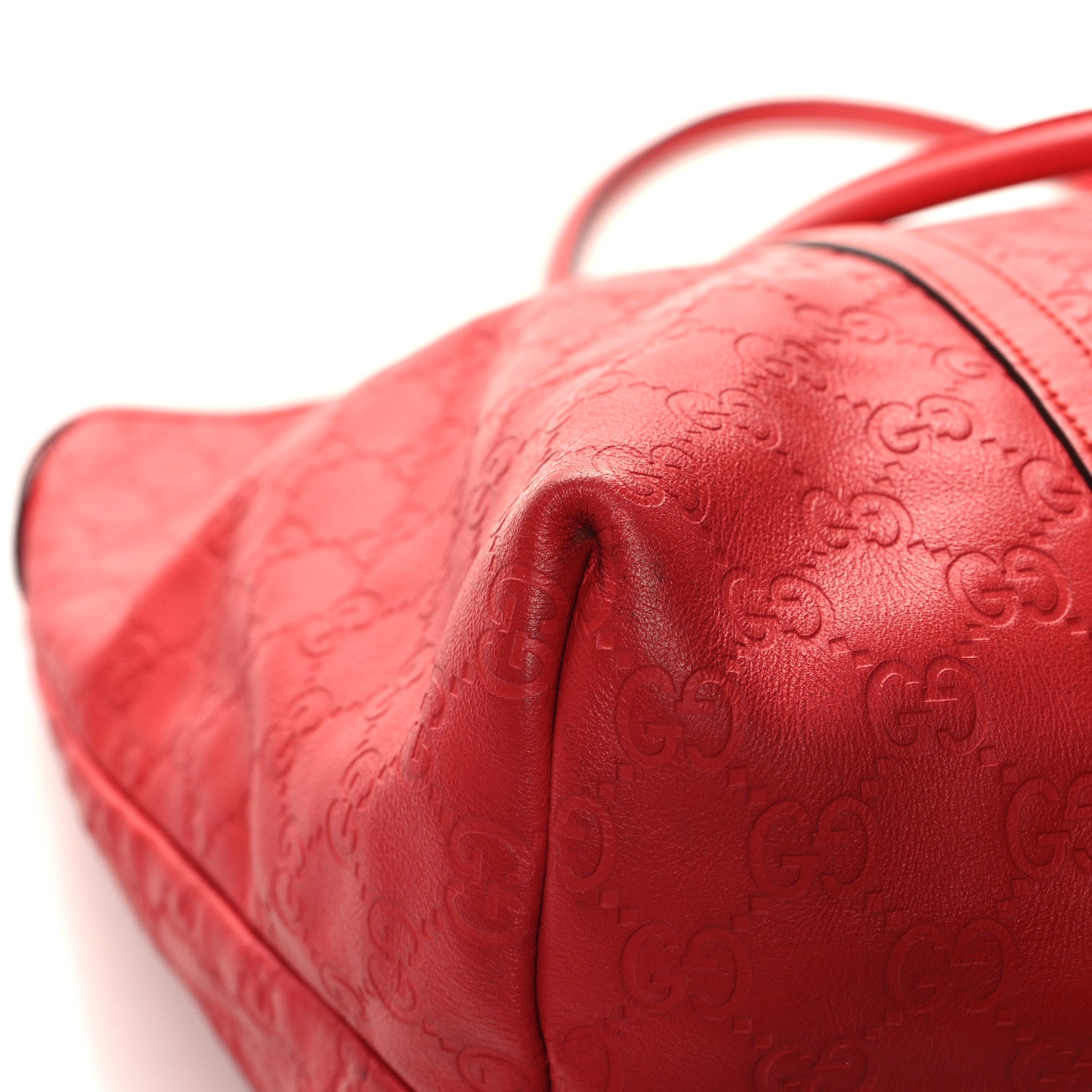 Gucci Guccissima Vitello Tender Large Joy Tote Sporting Red 11 of 13