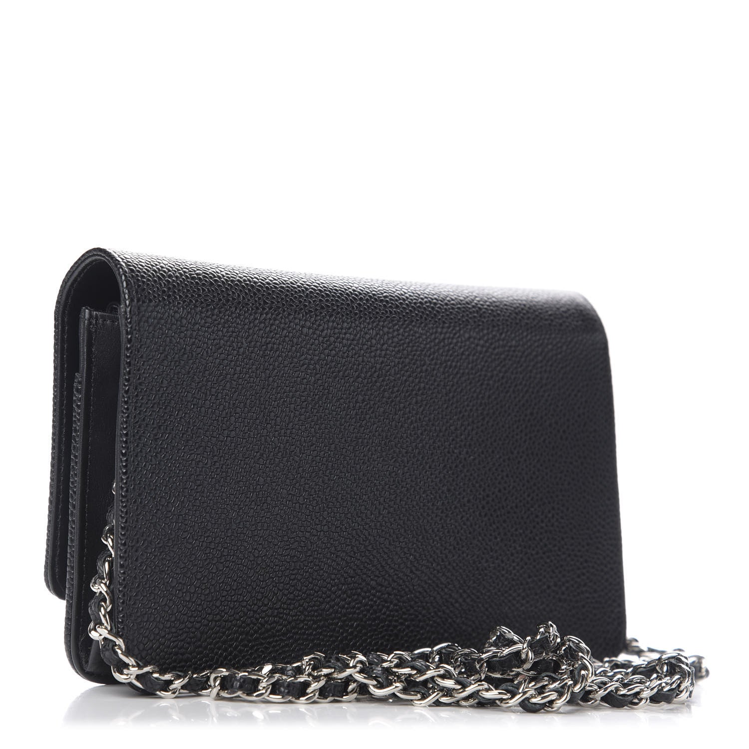 Chanel Caviar Timeless CC Wallet On Chain WOC Black 3 of 12