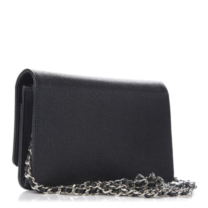 Chanel Caviar Timeless CC Wallet On Chain WOC Black 3 of 12
