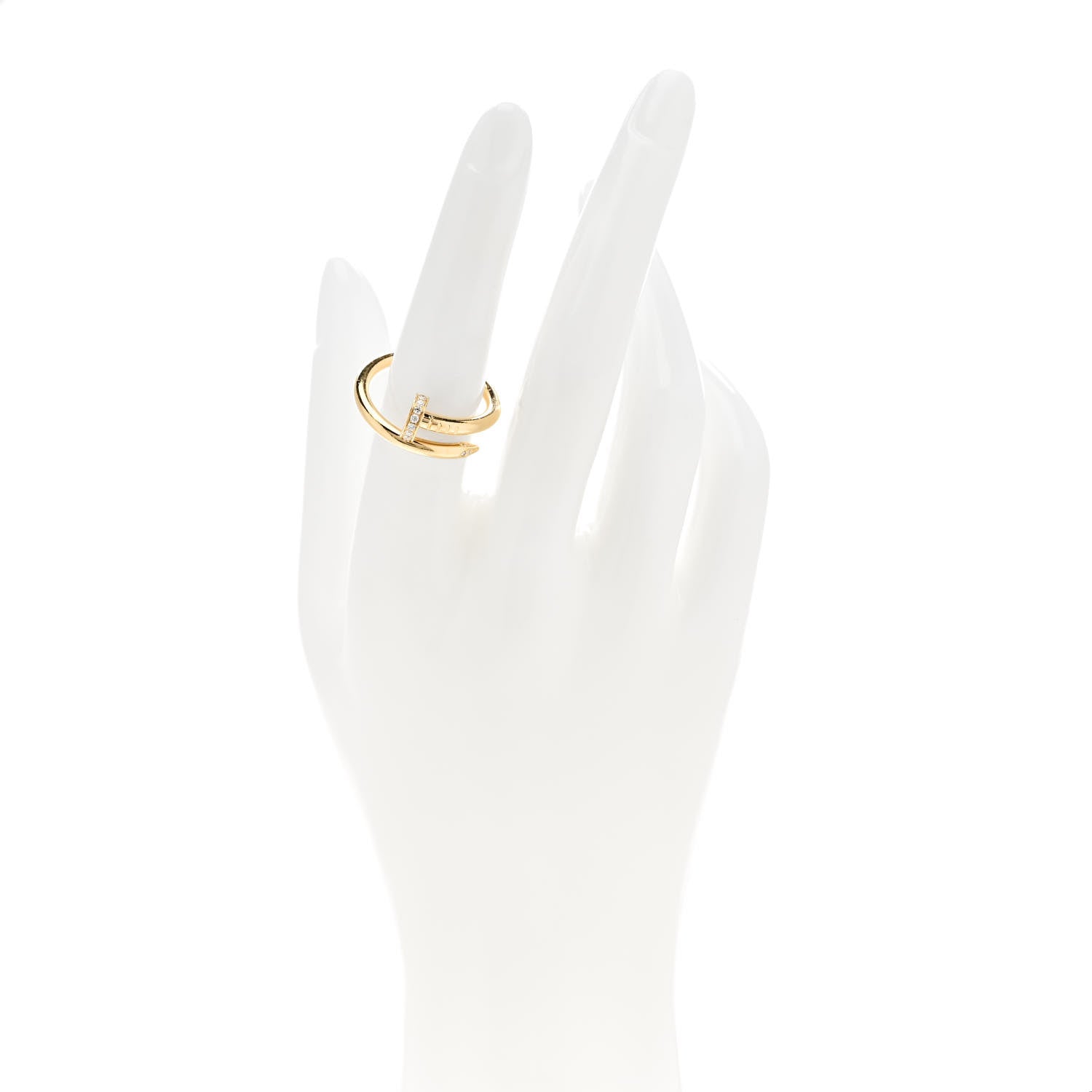Cartier 18K Yellow Gold Diamond Juste Un Clou Ring 56 7.5 2 of 5