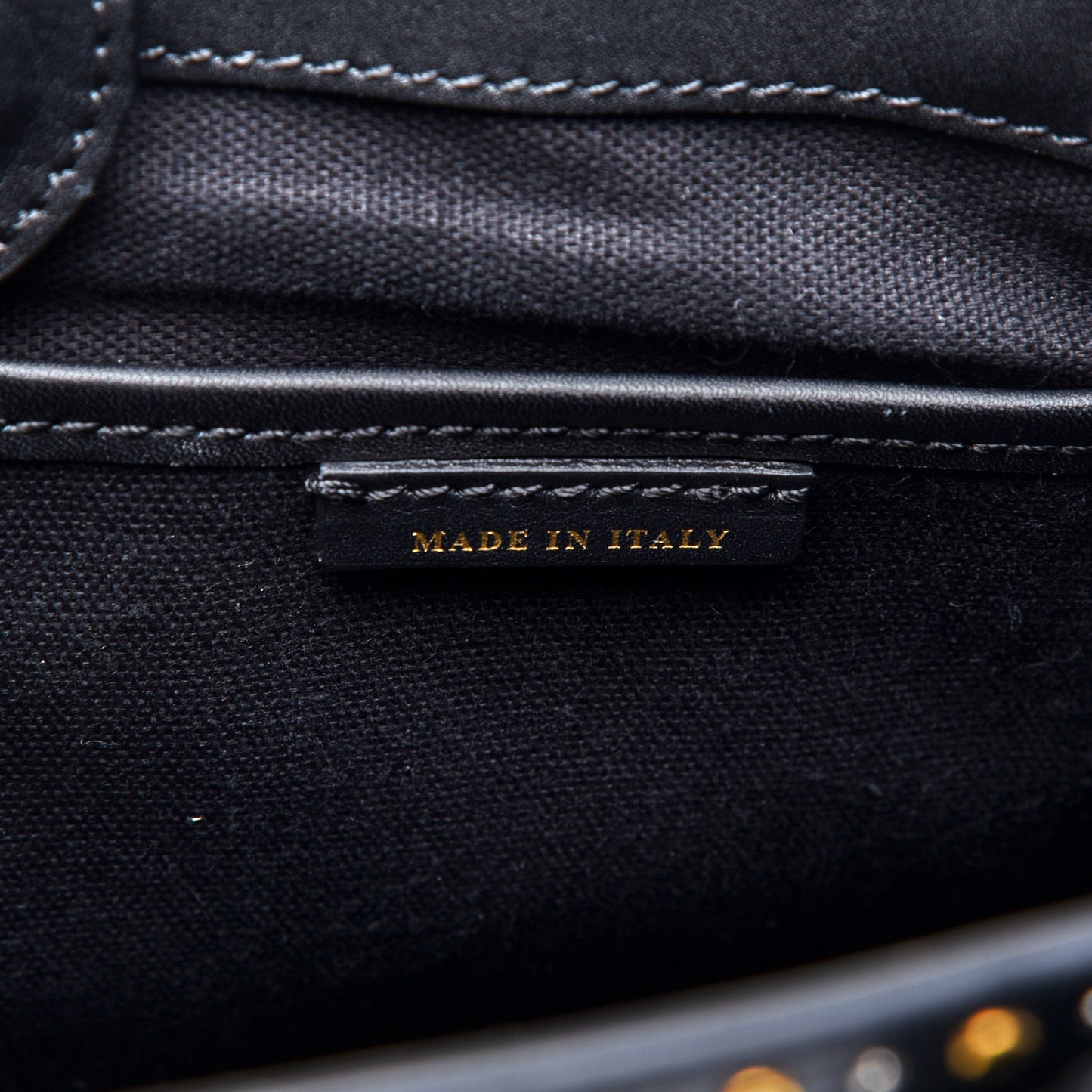 Smooth Calfskin Riveted Small Banner Tote Black